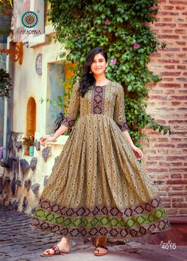 Aradhna Bandhani Vol 4 Fancy Long Anarkali Kurti Collection